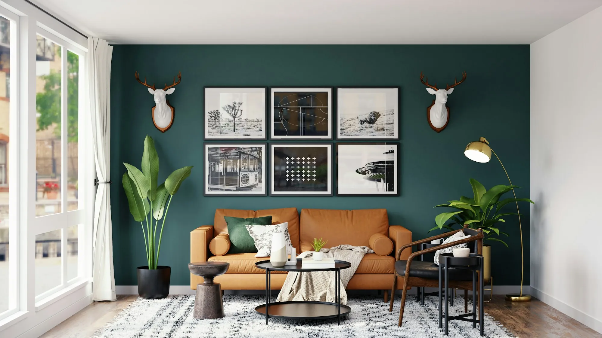 Bright renovated room in a family home