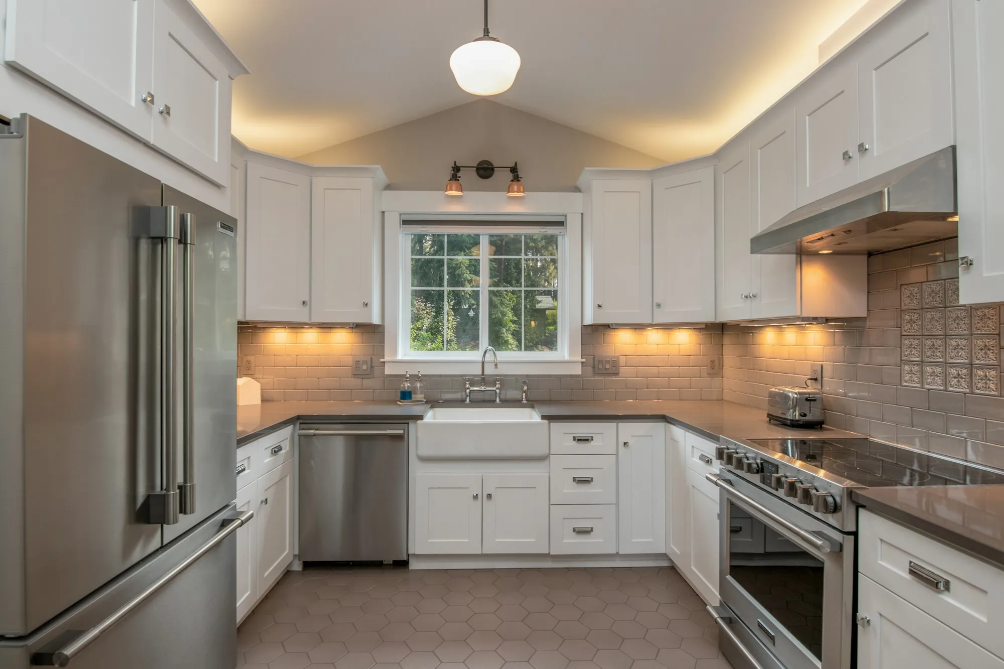 Remodeled kitchen in a family home