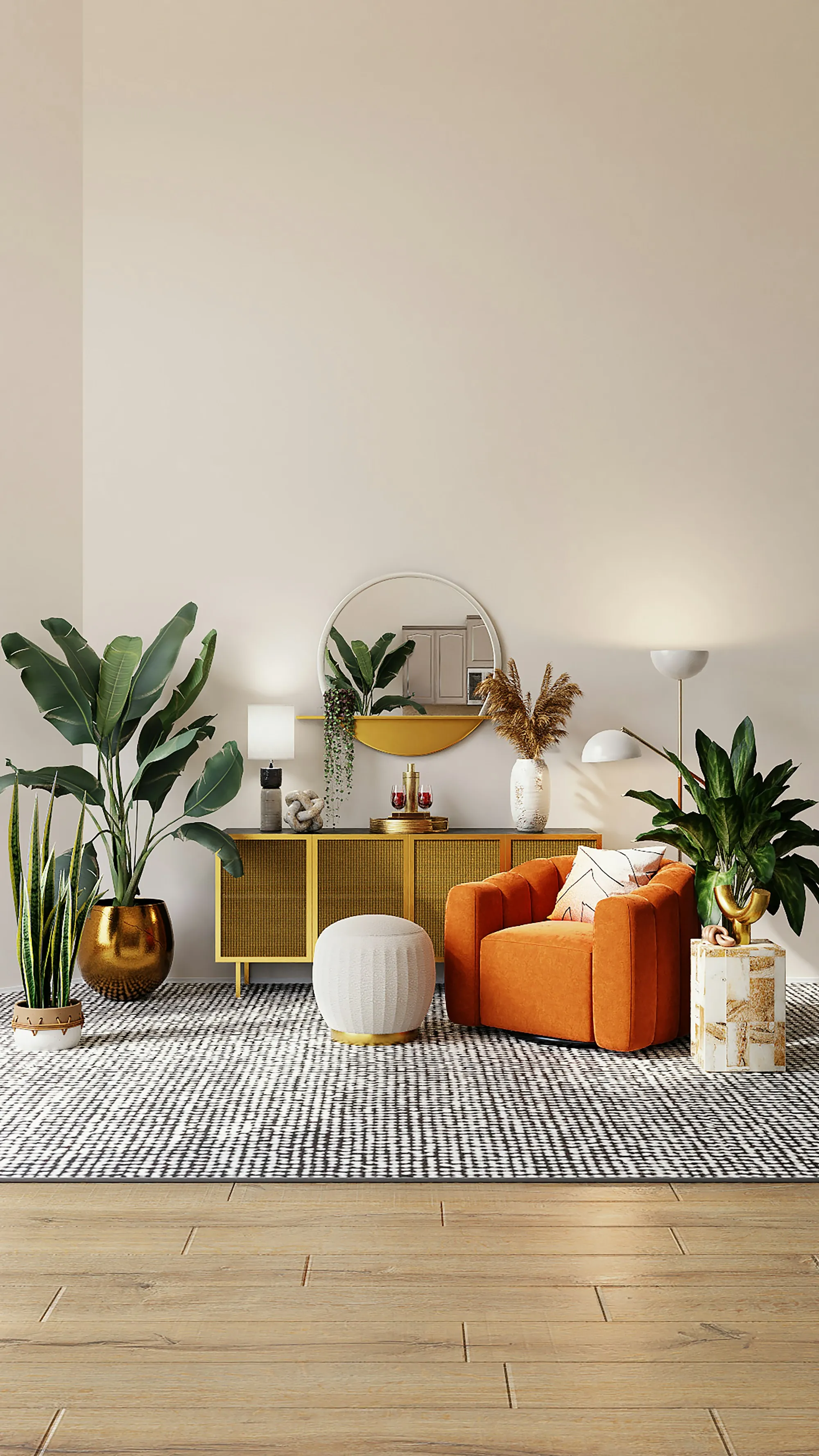 Renovated interior living space